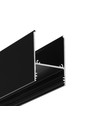 1m aluprofil COMBO30-01 ACDE-9 - Sort anodiseret, påbygning, LED skinne