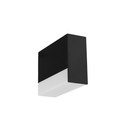 1m aluprofil COMBO30-01 ACDE-9 - Sort anodiseret, påbygning, LED skinne