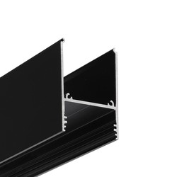 LED strip 2m aluprofil COMBO30-01 ACDE-9 - Sort anodiseret, påbygning, LED skinne