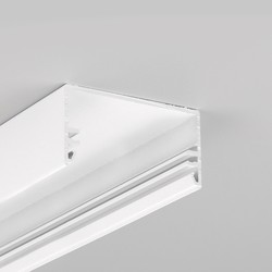 LED strip 1m aluprofil LOWI C10 - Hvid lakeret, påbygning, LED skinne