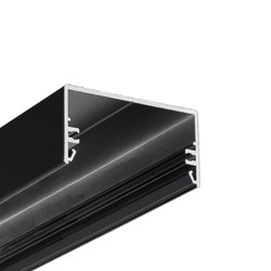LED strip 1m aluprofil LOWI C10 - Sort lakeret, påbygning, LED skinne