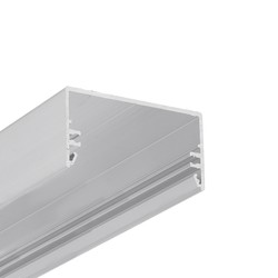 LED strip 2m aluprofil LOWI C10 - Ubehandlet aluminium, påbygning, LED skinne