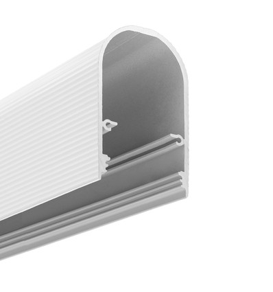 1m aluprofil NAMI23 CD-9 - Hvid lakeret, påbygning, LED skinne