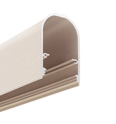 1m aluprofil NAMI23 CD-9 - Beige lakeret, påbygning, LED skinne