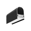 1m aluprofil NAMI23 CD-9 - Sort anodiseret, påbygning, LED skinne