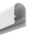 2m aluprofil NAMI23 CD-9 - Hvid lakeret, påbygning, LED skinne
