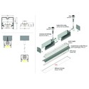 2m tilbehørsprofil PHIL.V2 - Anodiseret, påbygning, LED skinne
