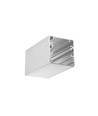 1m aluprofil PHIL53 C10 - Ubehandlet aluminium, påbygning, LED skinne