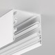 1m aluprofil PHIL53 C10 - Hvid lakeret, påbygning, LED skinne