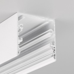 LED strip 1m aluprofil PHIL53 C10 - Hvid lakeret, påbygning, LED skinne
