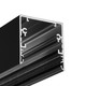 1m aluprofil PHIL53 C10 - Sort lakeret, påbygning, LED skinne