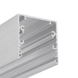 LED strip 2m aluprofil PHIL53 C10 - Ubehandlet aluminium, påbygning, LED skinne