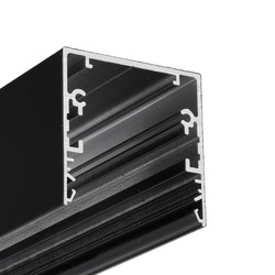 LED strip 2m aluprofil PHIL53 C10 - Sort lakeret, påbygning, LED skinne