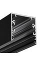 2m aluprofil PHIL53 C10 - Sort lakeret, påbygning, LED skinne