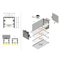 2m aluprofil PHIL53 C10 - Sort lakeret, påbygning, LED skinne