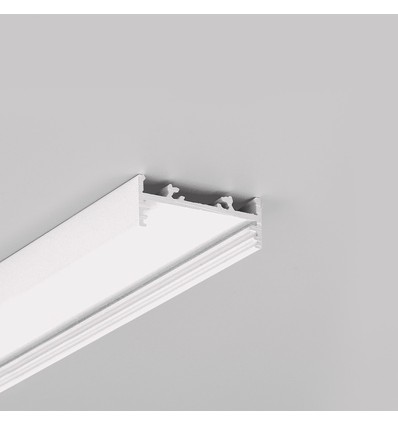 1m aluprofil VARIO30-01 ACDE-9/TY - Hvid lakeret, påbygning, LED skinne