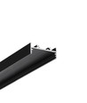 2m aluprofil VARIO30-01 ACDE-9/TY - Sort anodiseret, påbygning, LED skinne