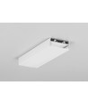 2m aluprofil VARIO30-01 ACDE-9/TY - Hvid lakeret, påbygning, LED skinne
