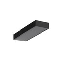 2m aluprofil VARIO30-01 ACDE-9/TY - Sort anodiseret, påbygning, LED skinne