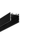 1m aluprofil VARIO30-02 ACDE-9/TY - Sort anodiseret, påbygning, LED skinne