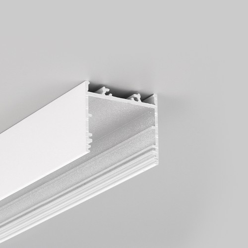 1m aluprofil VARIO30-02 ACDE-9/TY - Hvid lakeret, påbygning, LED skinne