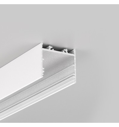 1m aluprofil VARIO30-02 ACDE-9/TY - Hvid lakeret, påbygning, LED skinne