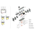 2m aluprofil VARIO30-02 ACDE-9/TY - Sort anodiseret, påbygning, LED skinne