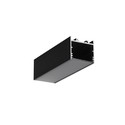 2m aluprofil VARIO30-02 ACDE-9/TY - Sort anodiseret, påbygning, LED skinne