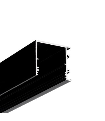 2m aluprofil VARIO30-03 ACDE-9/TY - Sort anodiseret, påbygning, LED skinne 2m aluprofil VARIO30-03 ACDE-9/TY - Sort anodiseret, påbygning, LED skinne