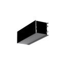 2m aluprofil VARIO30-03 ACDE-9/TY - Sort anodiseret, påbygning, LED skinne
