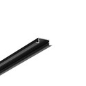 1m aluprofil BEGTIN12 J/S - Sort anodiseret, indbygget, LED skinne
