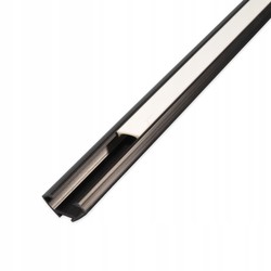 Alu / PVC profiler PVC hjørneprofil 15x15 til LED strip - 1 meter, sort, inkl. mælkehvidt cover