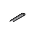 2m aluprofil BEGTIN12 J/S - Sort anodiseret, indbygget, LED skinne