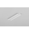 2m aluprofil BEGTIN12 J/S - Hvid lakeret, indbygget, LED skinne