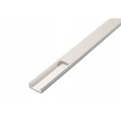 Alu / PVC profiler PVC profil 16x7 til LED strip - 1 meter, hvid, inkl. mælkehvidt cover