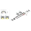 40 stk. 2m aluprofil BEGTIN12 J/S - Sort anodiseret, indbygget, LED skinne