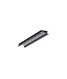 40 stk. 2m aluprofil BEGTIN12 J/S - Sort anodiseret, indbygget, LED skinne