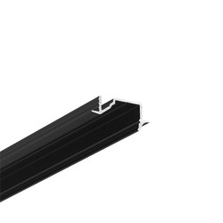 LED strip 2m aluprofil DIAGONAL10 C - Sort anodiseret, indbygget, LED skinne