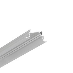 LED strip 1m aluprofil DIAGONAL14 F/TY - Anodiseret, indbygget, LED skinne