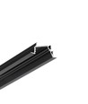 1m aluprofil DIAGONAL14 F/TY - Sort anodiseret, indbygget, LED skinne