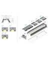 2m aluprofil DIAGONAL14 F/TY - Anodiseret, indbygget, LED skinne