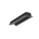 1m aluprofil DIAGONAL14 F/TY - Sort anodiseret, indbygget, LED skinne
