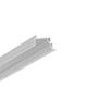 2m aluprofil DIAGONAL14 F/TY - Ubehandlet aluminium, indbygget, LED skinne