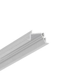 LED strip 2m aluprofil DIAGONAL14 F/TY - Ubehandlet aluminium, indbygget, LED skinne