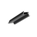 2m aluprofil DIAGONAL14 F/TY - Sort anodiseret, indbygget, LED skinne