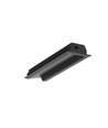 2m aluprofil DIAGONAL14 F/TY - Sort anodiseret, indbygget, LED skinne