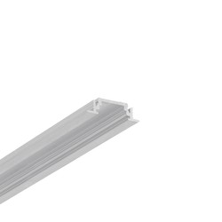 LED strip 1m aluprofil GROOVE10 BC/UX - Ubehandlet aluminium, indbygget, LED skinne