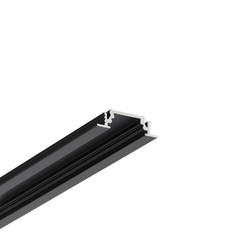 LED strip 1m aluprofil GROOVE10 BC/UX - Sort anodiseret, indbygget, LED skinne