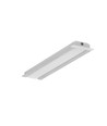 2m aluprofil GROOVE10 BC/UX - Ubehandlet aluminium, indbygget, LED skinne
