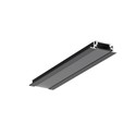2m aluprofil GROOVE10 BC/UX - Sort anodiseret, indbygget, LED skinne
